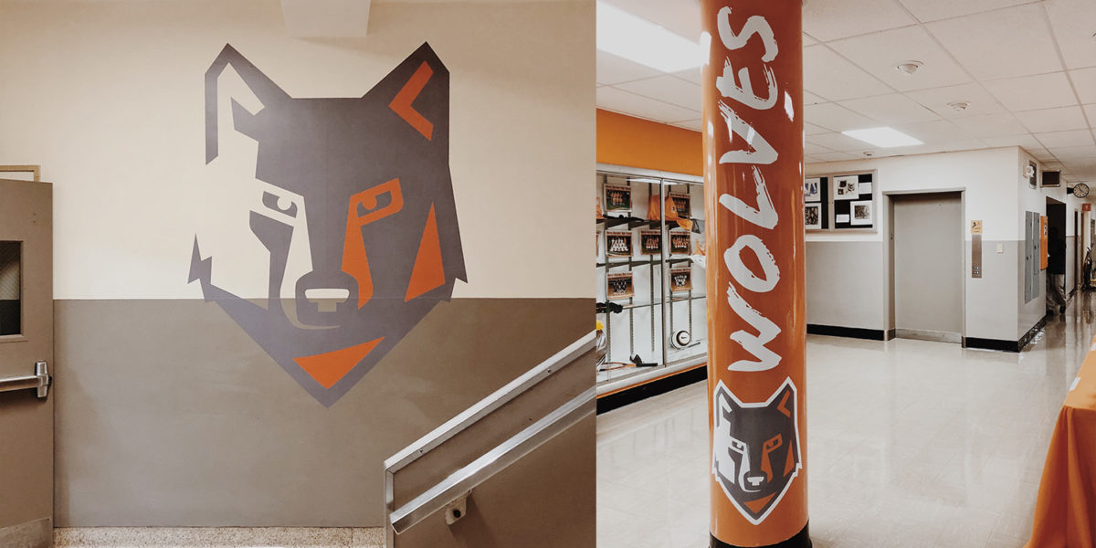 Digital Print wall graphics at Mercy McAuley High School