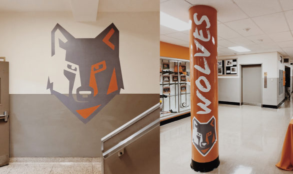 Digital Print wall graphics at Mercy McAuley High School