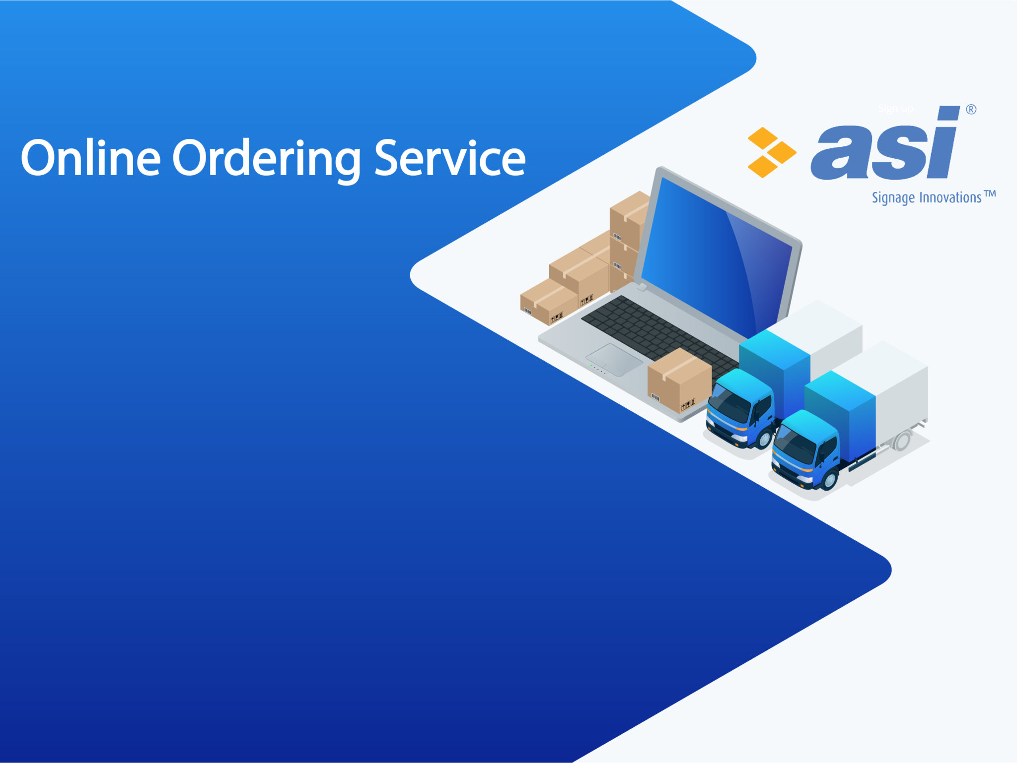 Online Ordering Service Logo without Map ASI Signage